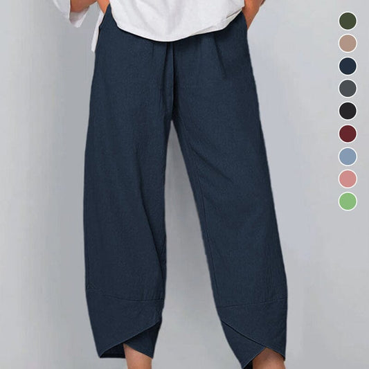 💥Limited Sale 70% OFF💥Vintage Asymmetrical Elastic Waist Pockets Pants