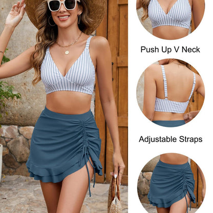 🔥LAST WEEK SALE 49% OFF💥Gingham High Waisted Tummy Control Bikini Sets👙