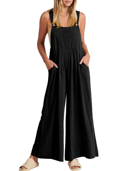 Plus storlek breda ben overall jumpsuit