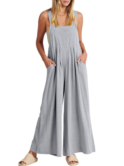 Plus storlek breda ben overall jumpsuit