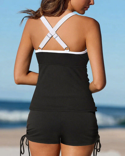 ✨👙 Tankini feminino 2 peças com controle de barriga – conforto e segurança no verão