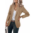 🎁New arrival 50% OFF💥Elegant Soft Solid Color Lapel Buttons Jacket