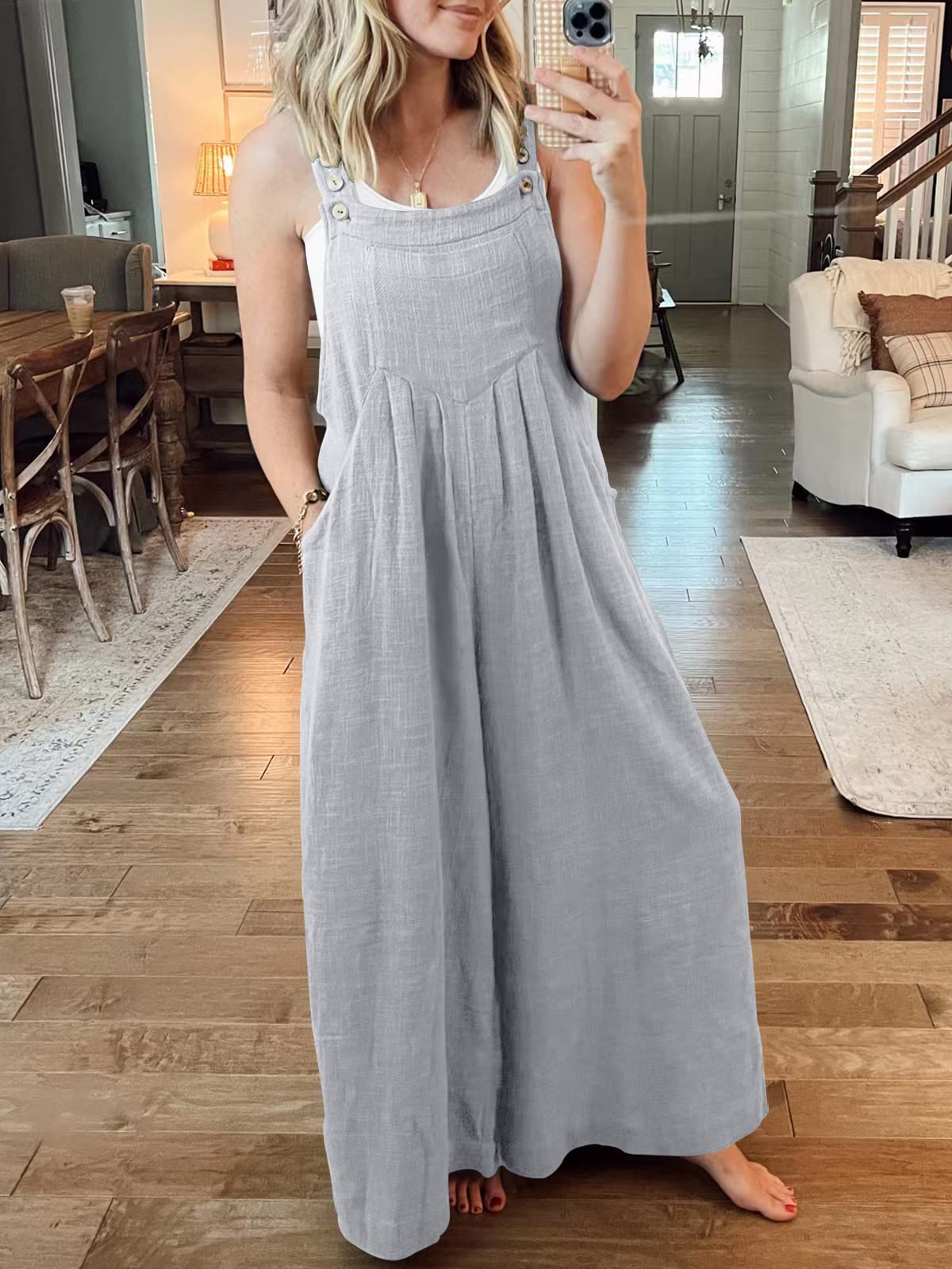 Plus storlek breda ben overall jumpsuit