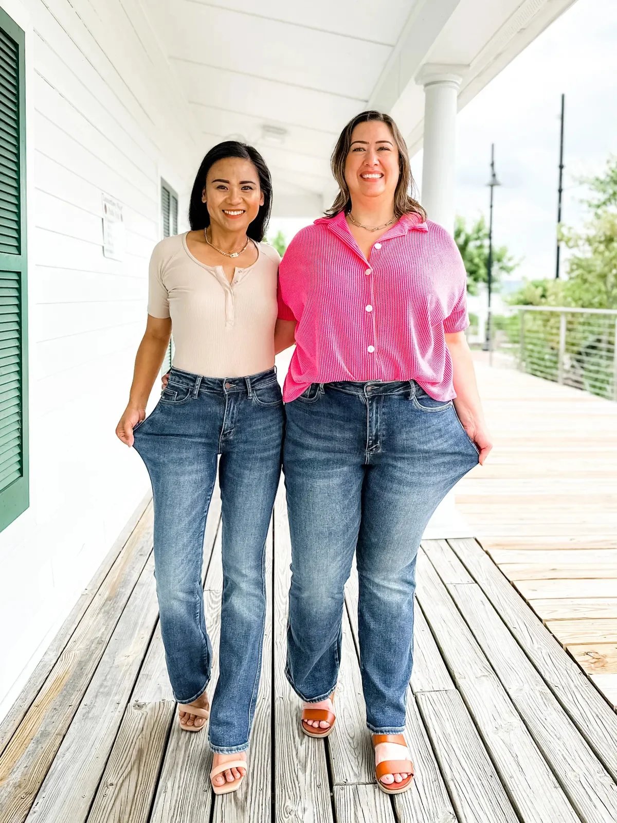 🍂Calça jeans bootcut com controle de barriga, o Santo Graal👖