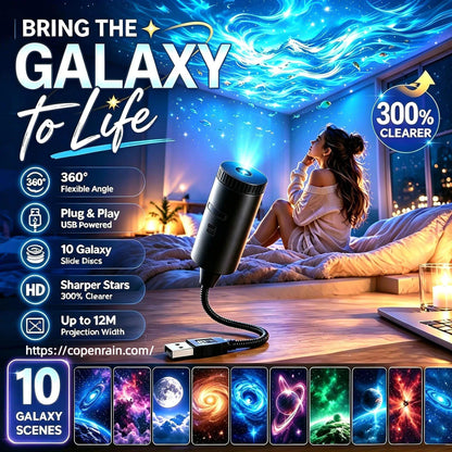 🌌✨ Projetor de luz galáxia e lua USB – transforme seu quarto em um universo mágico