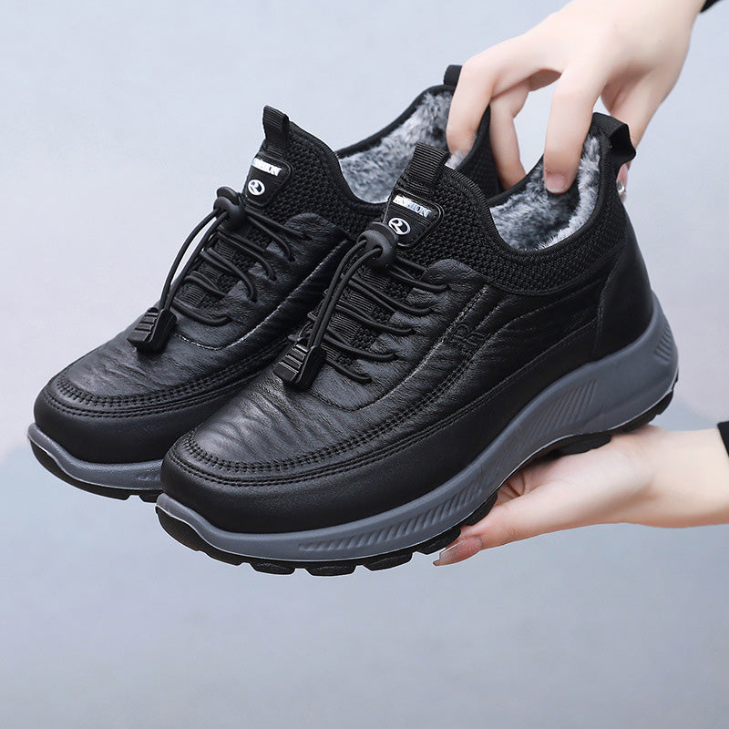Thick women's casual shoes for autumn and winter with soft non-slip soles