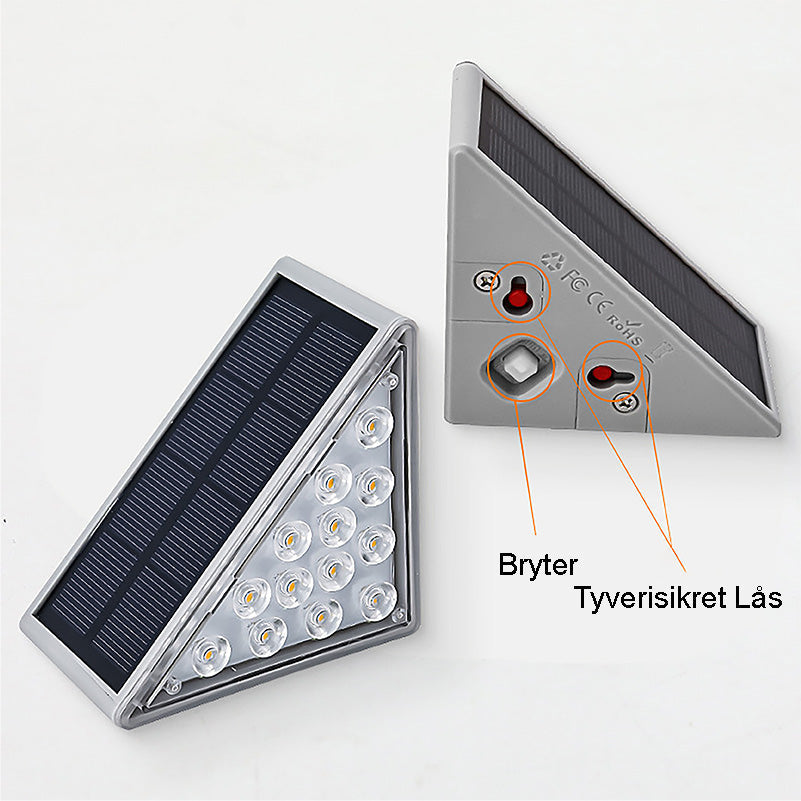 LED Solstegbelysning Vattentäta Utomhustrapporljus