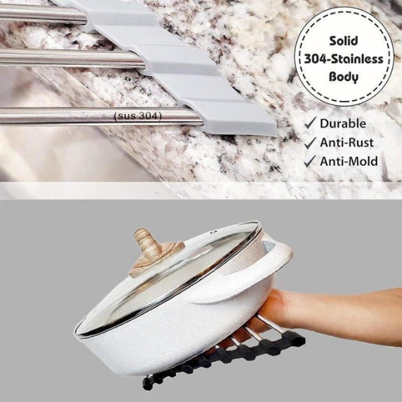 Triangle Roll-Up Dish Drying Rack for Sink Corner