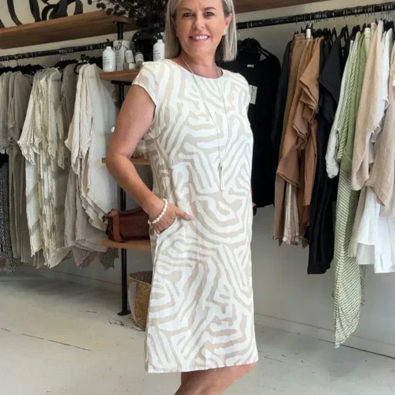 ✨2025 Ny Boho Vintage Casual Klänning med tryck💃