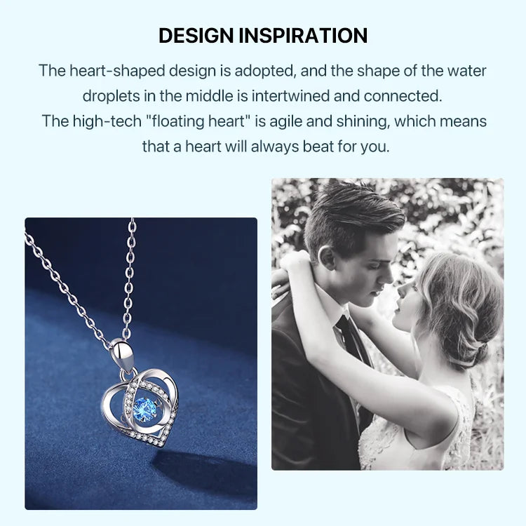 💗Beating Heart Sparkling Women's Silver Necklace