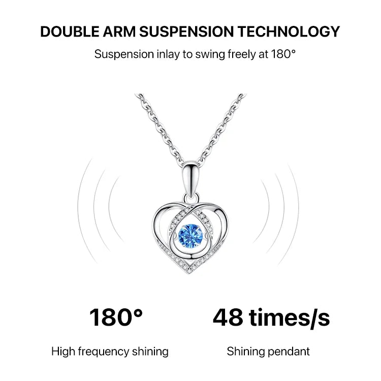💗Beating Heart Sparkling Women's Silver Necklace