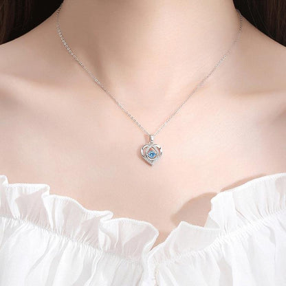 💗Beating Heart Sparkling Women's Silver Necklace