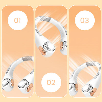 🌀❄️ Ventilador de pescoço portátil USB – frescor instantâneo sem usar as mãos
