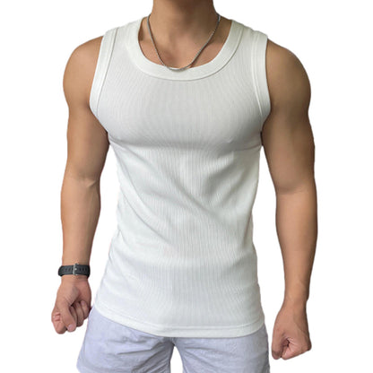 🔥Itens Essenciais de Verão Masculinos - Compre 3 e Leve 2 Grátis🎽Regata Slim Elástica de Secagem Rápida e Gola Redonda