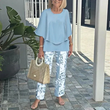 🌞Summer Sale 50% OFF🥰Women’s Casual Round Neck Half Sleeve Top Printed Pants Two Piece Set