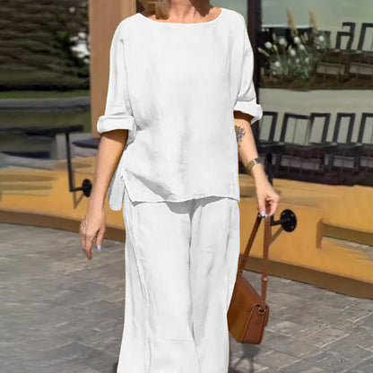 ⏳Time-limited Special⏰Women's 2 Piece Cotton Linen Outfits