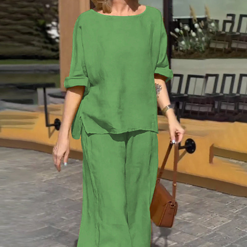 ⏳Time-limited Special⏰Women's 2 Piece Cotton Linen Outfits
