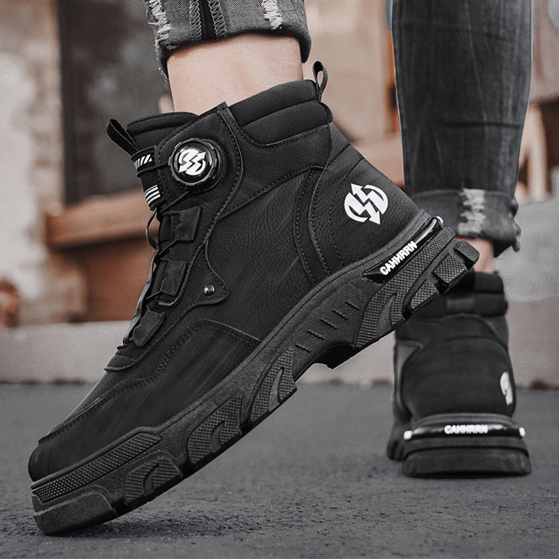 ⏳Time-limited Special⏰Men's outdoor swivel buckle work shoes（Waterproof, Anti-slip, Anti-smash）