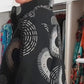 Abito Elegante a Maniche Lunghe con Stampa