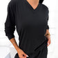 Completo a Righe con Top a Scollo a V e Pantaloni a Gamba Larga