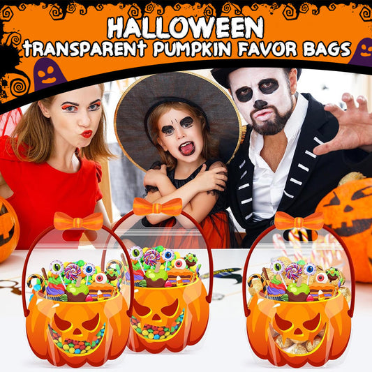 👻Bestseller di Halloween - Sacchetti trasparenti a forma di zucca per Halloween