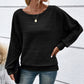 🌹Saldi autunnali - 50% di sconto🌹Maglia a righe con collo rotondo e maniche lunghe