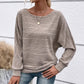 🌹Saldi autunnali - 50% di sconto🌹Maglia a righe con collo rotondo e maniche lunghe