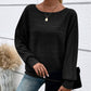 🌹Saldi autunnali - 50% di sconto🌹Maglia a righe con collo rotondo e maniche lunghe