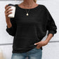 🌹Saldi autunnali - 50% di sconto🌹Maglia a righe con collo rotondo e maniche lunghe