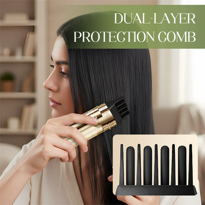 💇‍♀️ COMPRE 3 GANHE 2! ✨ PENTE DE TINTURA DE CABELO 2 EM 1 - Aplicação de precisão para cobertura de cabelos grisalhos, fórmula anti-gotejamento com óleo de argan nutritivo, tempo de processamento de 5 minutos 🌸🧴
