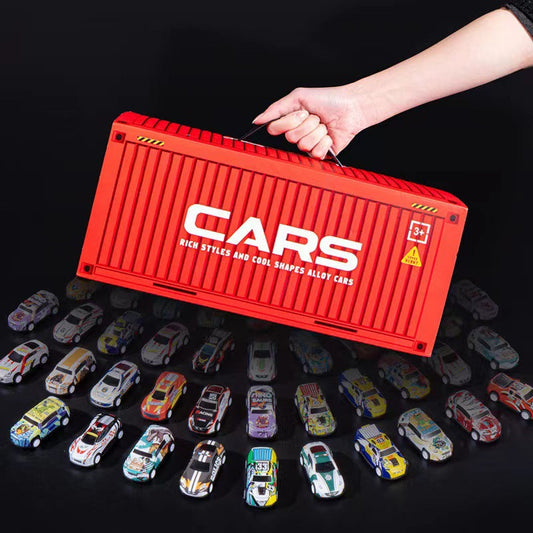 🎅 Promoción de Navidad🎁48 coches miniatura con retroceso y garaje incorporado