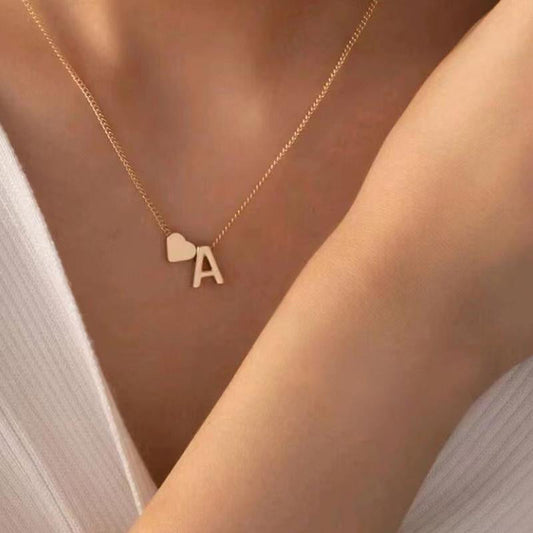 🔥Christmas Sale 50% OFF!!🔥Tiny Initial Necklaces Golden Heart Letter A-Z💖FREE SHIPPING TODAY🚀