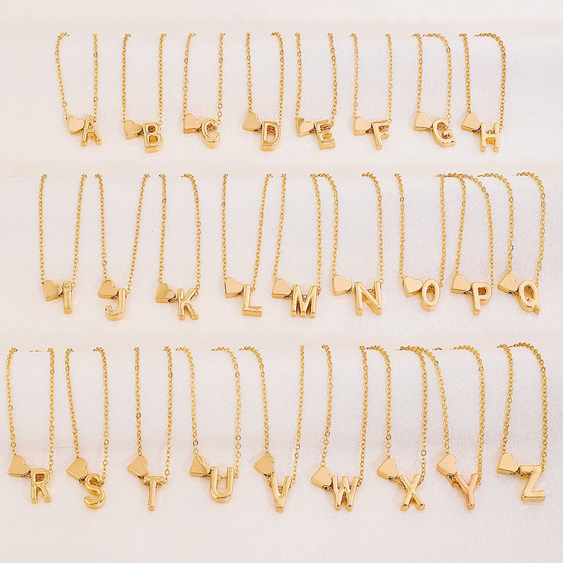 🔥Christmas Sale 50% OFF!!🔥Tiny Initial Necklaces Golden Heart Letter A-Z💖FREE SHIPPING TODAY🚀