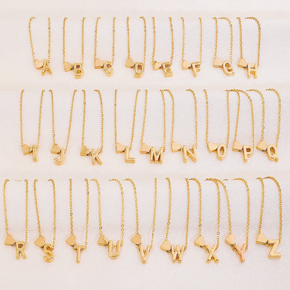 🔥Christmas Sale 50% OFF!!🔥Tiny Initial Necklaces Golden Heart Letter A-Z💖FREE SHIPPING TODAY🚀