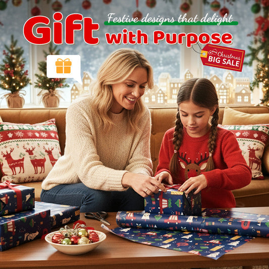 🎄✨ Papel de Regalo Navideño 70×50 cm — Diseño Festivo y de Alta Calidad 🎁