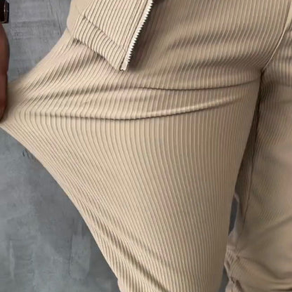 🔥Ofertas imperdíveis – Conjunto de 2 peças com jaqueta e calça minimalistas para homem
