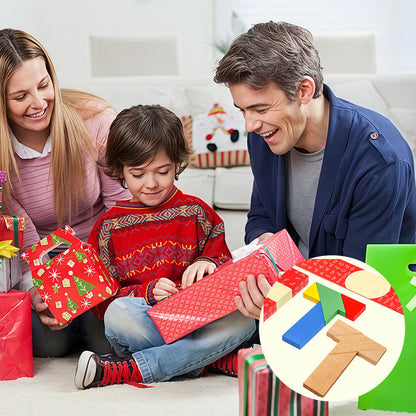 Juguete rompecabezas educativo de madera en forma de T