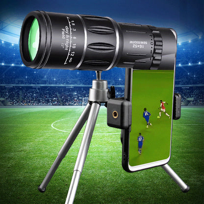 Monocular Profissional 16X52: Telescópio de Alta Potência, Alta Definição e Visão Noturna em Baixa Luz