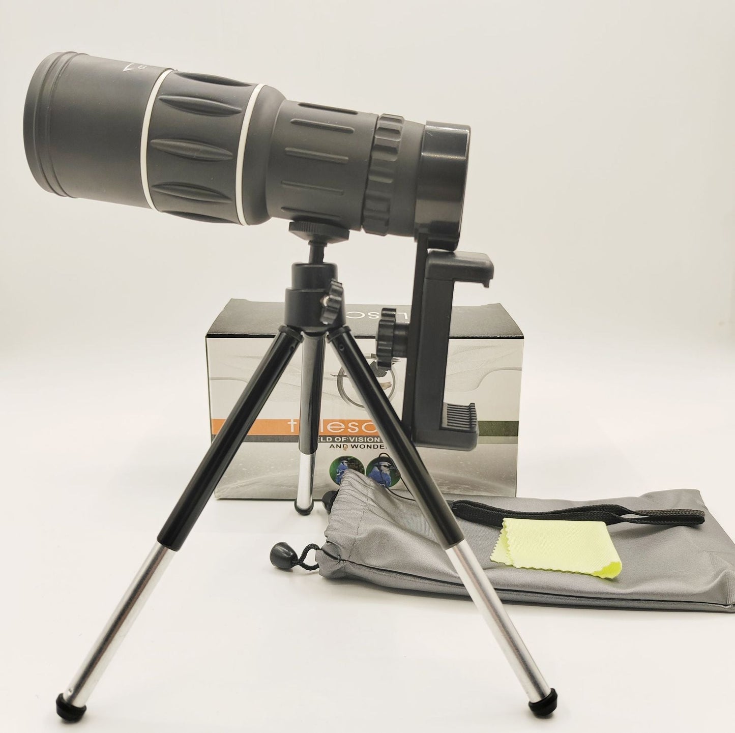 Monocular Profissional 16X52: Telescópio de Alta Potência, Alta Definição e Visão Noturna em Baixa Luz