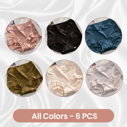 🔥Promoção Imperdível 🔥Calcinhas Premium de Cetim Antibacterianas e Absorventes de Umidade