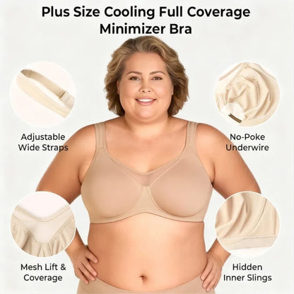 💆 Sutiã Plus Size Feminino Elegante, Transparente e Cobertura Total