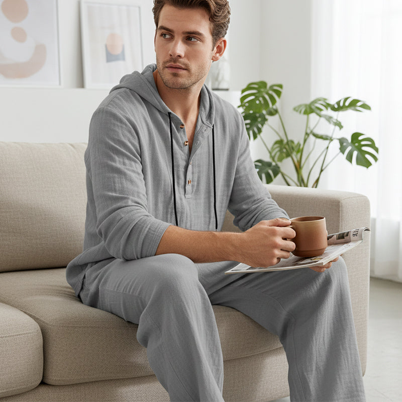 🔈🔈 OFERTA LIMITADA - 50% DE DESCONTO 🔥 Conjunto Masculino de 2 Peças: Moletom Oversized com Capuz + Calça