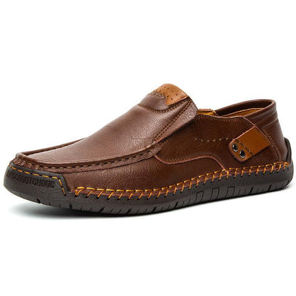 👞✨ Classic Men’s Slip-On Leather Shoes – Premium Calfskin, All-Day Comfort & Effortless Style 👔👌 Step into Elegance & Get 60% OFF Today!