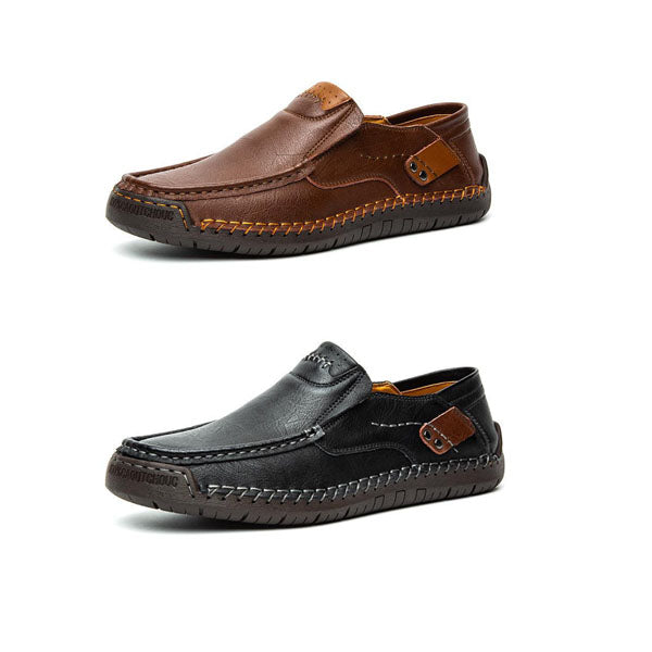 👞✨ Classic Men’s Slip-On Leather Shoes – Premium Calfskin, All-Day Comfort & Effortless Style 👔👌 Step into Elegance & Get 60% OFF Today!