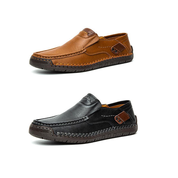 👞✨ Classic Men’s Slip-On Leather Shoes – Premium Calfskin, All-Day Comfort & Effortless Style 👔👌 Step into Elegance & Get 60% OFF Today!