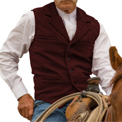 🔥Ofertas imperdíveis – Colete casual de negócios masculino com corte justo