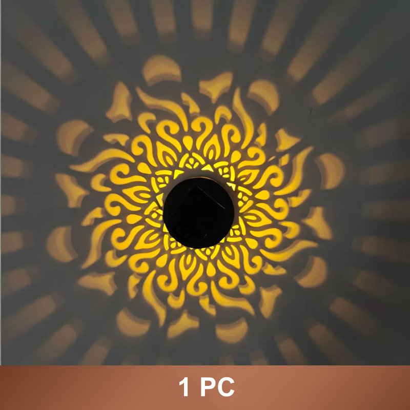 ✨🌙 Luz solar projetora mandala – decoração externa elegante e mágica