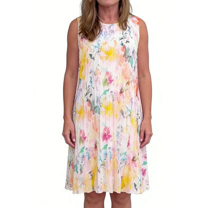 💥 Special Sale 50% OFF💥Women’s Sleeveless Floral Print Pleated Dress