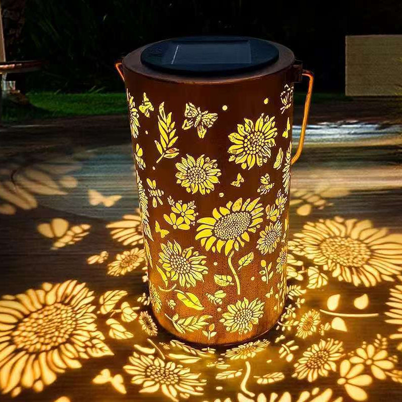 🌻✨ Lanterna solar de girassol – luz decorativa mágica para jardim e pátio