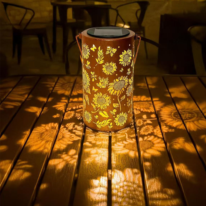 🌻✨ Lanterna solar de girassol – luz decorativa mágica para jardim e pátio
